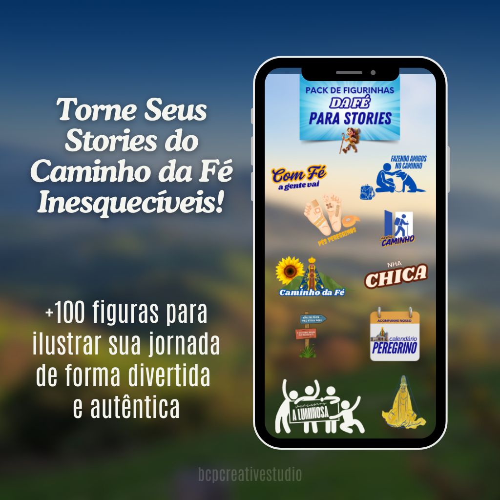 Pack de Figurinhas Caminhos da Fé / bcpcreativestudio.com