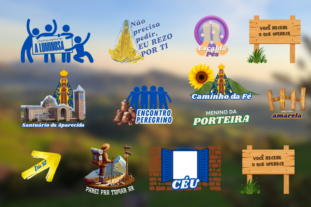 Pack de Figurinhas Caminhos da Fé / bcpcreativestudio.com